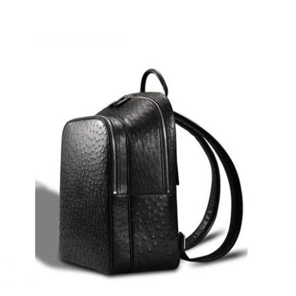 bag unisex | Ostrich Leather Textured Backpack | Luxxydee