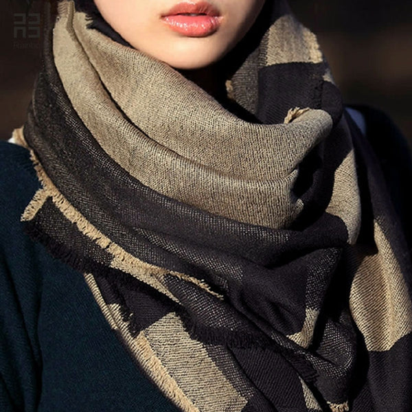 Scarves & Wraps | Women scarf  wool  fashion women plaid scarf autumn winter wool | Luxxydee