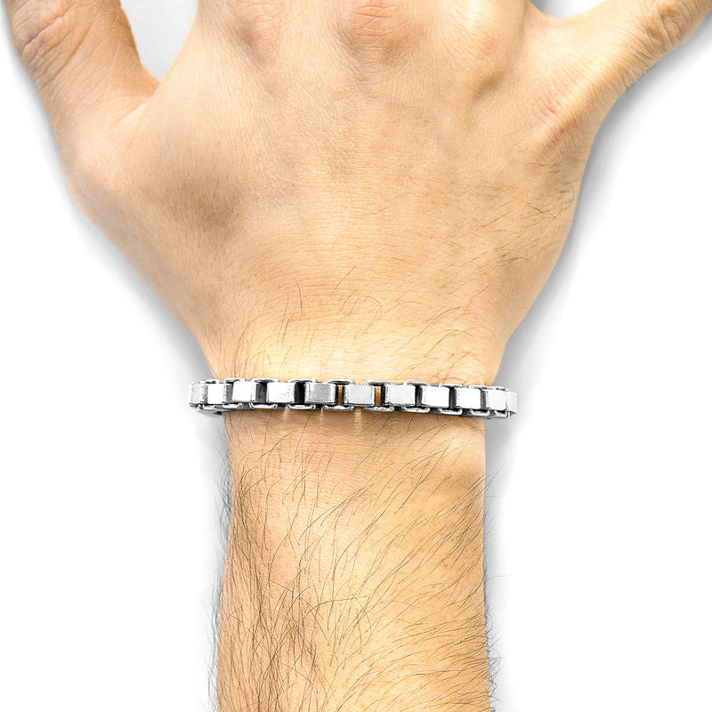 Men's Bracelet | Handmade in Great Britain Lateen Sail Silver Chain Bangle | Luxxydee