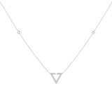 necklace women | Skyline Triangle Diamond Necklace in Sterling Silver | Luxxydee