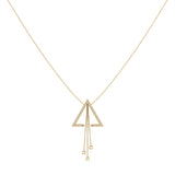 necklace women | Diamond Skyline Triangle Bolo necklace | Luxxydee