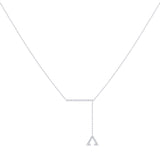 Jewelry & Watches | Crane Lariat Bolo Adjustable Triangle Diamond Necklace in 14K White | Luxxydee