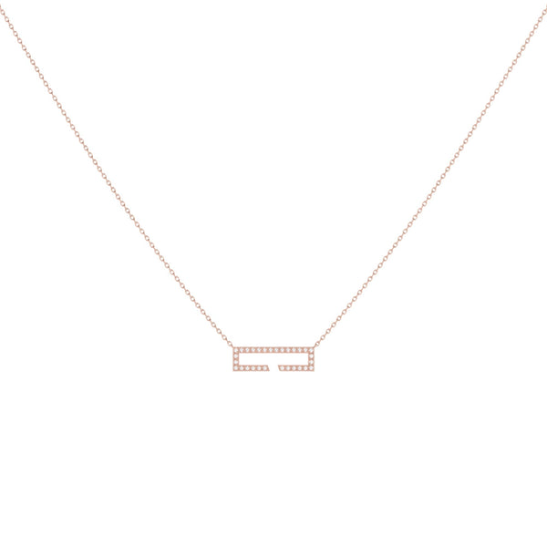 Jewelry & Watches | Swing Rectangle Diamond Necklace in 14K Rose Gold | Luxxydee