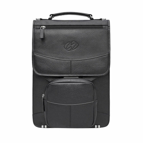 bag men | MacCase Premium Leather Vertical BriefCase with Backpack Option | Luxxydee