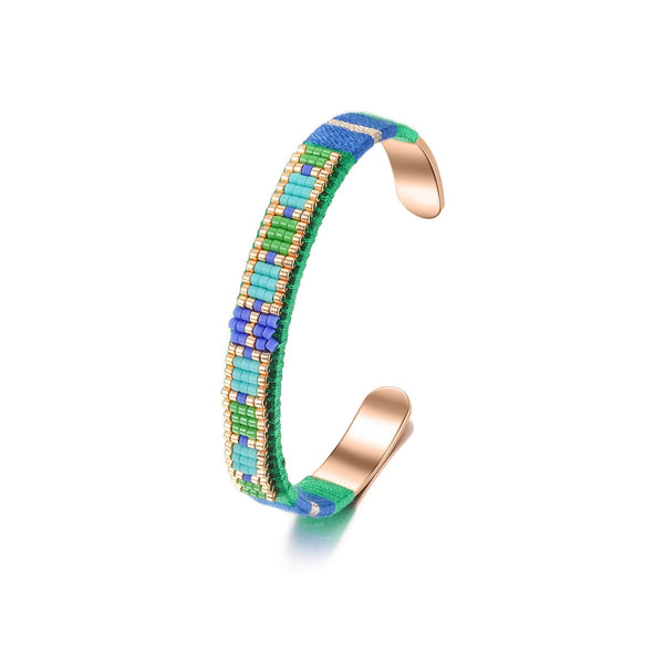 bracelet women | Woven Beaded Bangle gold | Luxxydee