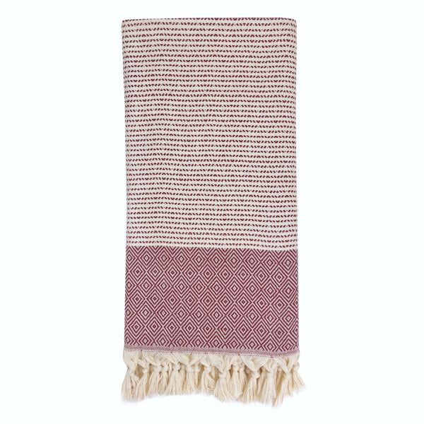 Beach Towels | Handmade in Turkey Diamond Stripe Turkish Towel | Luxxydee